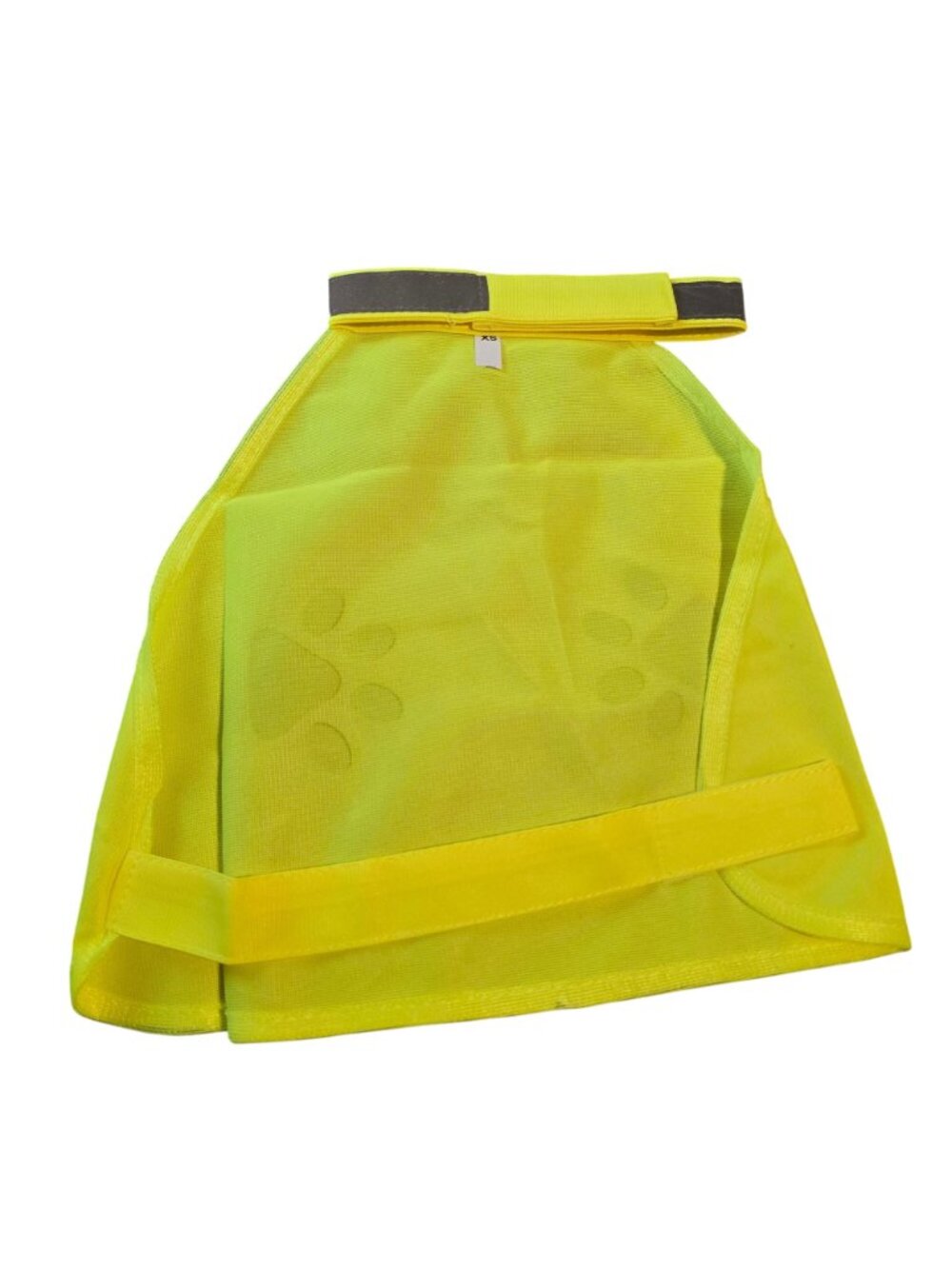 Bright Yellow XS Dog Safety Vest Reflective Straps Paw Print Design - Picture 2 of 7